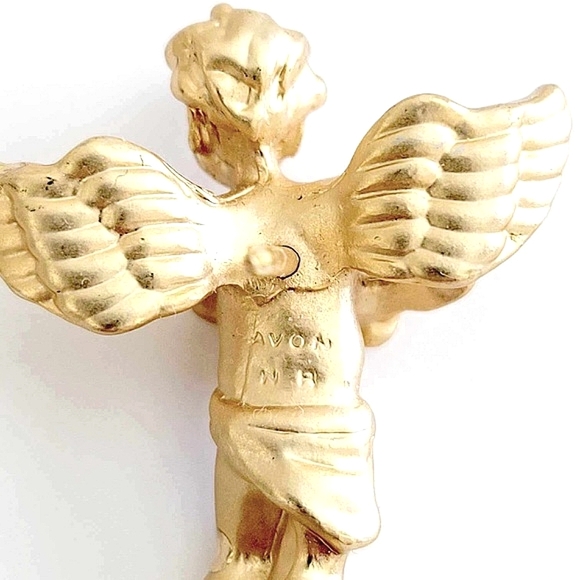 AVON Vintage Irish Shamrock & Angel Brooch Earrings Set - Picture 2 of 9